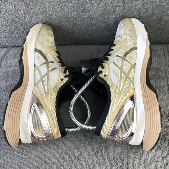 Asics Gel-Nimbus 21 Platinum White/Frosted Almond Women's Sz 8 - Picture 6 of 13
